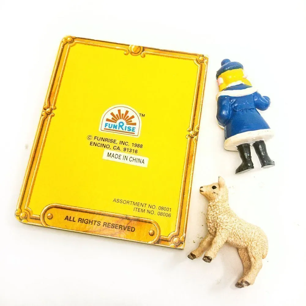 Rhymekins Fairy Tale Mary Had a Little Lamb Book & Action Figures 1988
